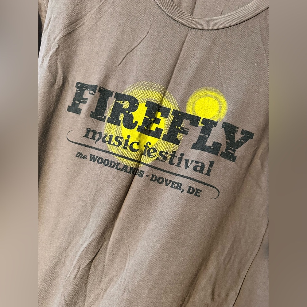 Vintage Grey firefly musical festival tshirt from 2014